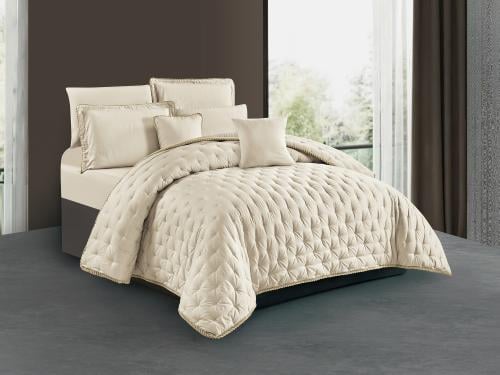 مفرش EMILY صيفي مطرز كابتونيه مزدوج - 200×200 سم -...