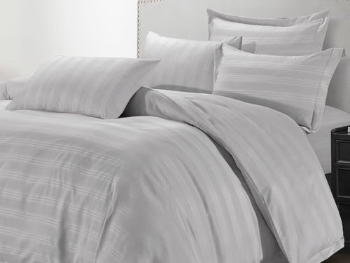 مفرش CROWN فندقي مزدوج - 200×200 سم - 7 قطع - رماد...