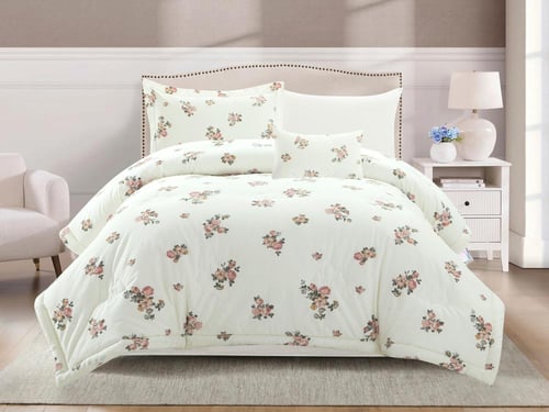 مفرش DONA مشجر مودرن قطن مفرد ونص - 140×200 سم - 6...