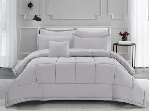 بكج HILTON الفندقي مزدوج - 200×200 سم - رمادي فاتح