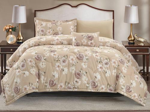 مفرش DONA مشجر مودرن قطن مفرد ونص - 140×200 سم - 6...
