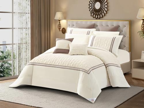 مفرش TALULA فاخر جاكار مزدوج - 200×200 سم - 12 قطع...