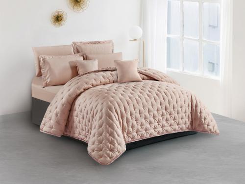 مفرش EMILY صيفي مطرز كابتونيه مزدوج - 200×200 سم -...