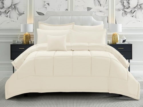 بكج HILTON الفندقي مزدوج - 200×200 سم - بيج فاتح