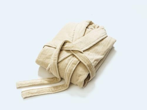 روب استحمام VELOUR قطن قطيفة - بيج