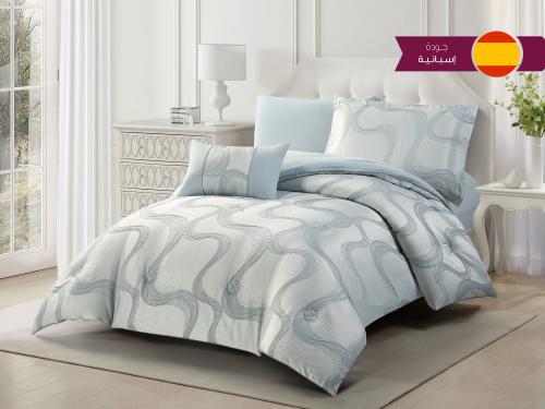 مفرش ANALIA فاخر جاكار مفرد ونص - 140×200 سم - 6 ق...