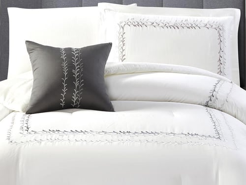 مفرش GISELLE قطن فاخر مطرز مفرد ونص - 140×200 سم -...