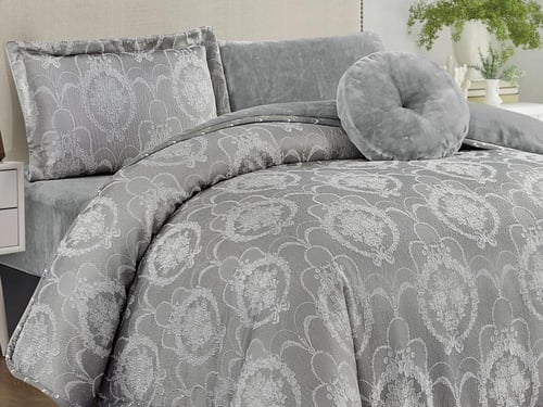 مفرش MALAGA شتوي فاخر جاكار بطانية مفرد ونص - 140×...