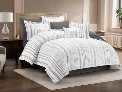 مفرش LAYLA صيفي مخطط مزدوج - 200×200 سم - 10 قطع -...