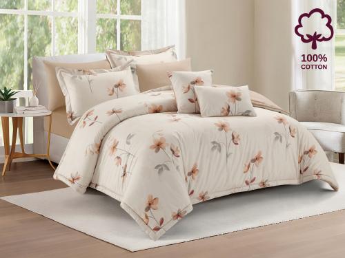 مفرش DONA مشجر مودرن قطن مزدوج - 200×200 سم - 10 ق...