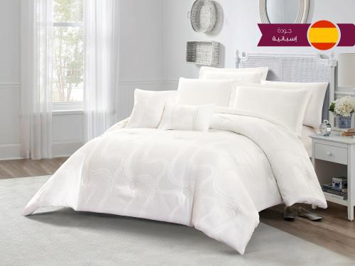 مفرش ANALIA فاخر جاكار مزدوج - 200×200 سم - 10 قطع...