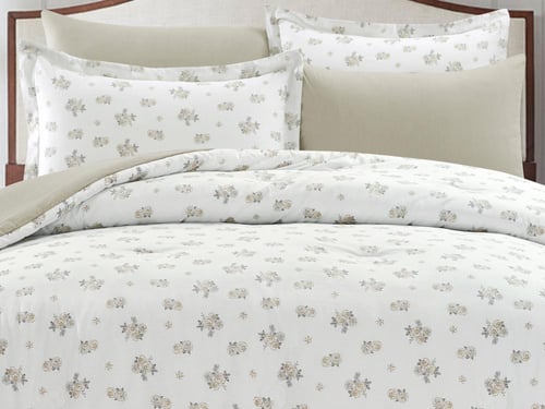 مفرش AMIRA قطن مشجر مودرن مزدوج - 200×200 سم - 6 ق...