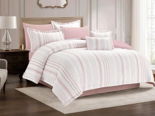 مفرش LAYLA صيفي مخطط مزدوج - 200×200 سم - 10 قطع -...