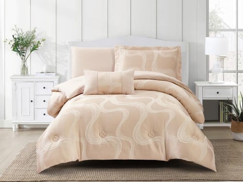 مفرش ANALIA فاخر جاكار مفرد ونص - 140×200 سم - 6 ق...