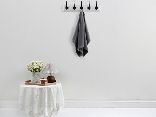 منشفة يد كورال مايكروفايبر - 50×90 سم - رمادي غامق