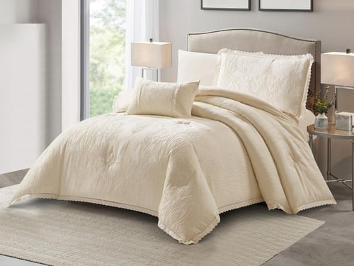 مفرش AMORA فاخر جاكار مفرد ونص - 140×200 سم - 6 قط...