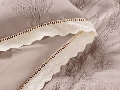 مفرش AMORA فاخر جاكار مزدوج - 200×200 سم - 10 قطع...