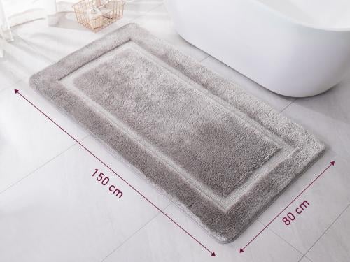 دعاسة حمام فرو ناعم - رمادي