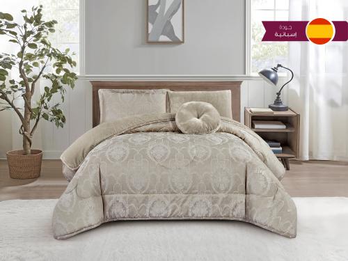 مفرش MALAGA شتوي فاخر جاكار بطانية مفرد ونص - 140×...