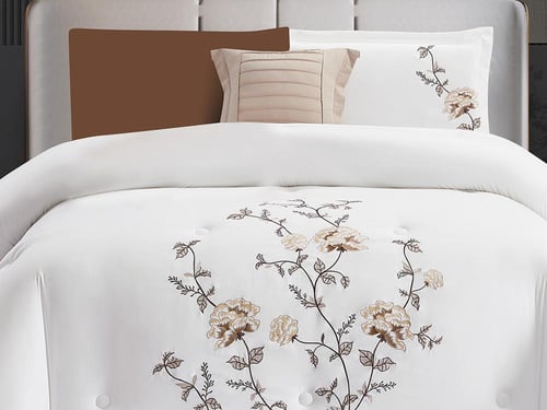 مفرش VONTY صيفي مطرز مفرد ونص - 140×200 سم - 6 قطع...