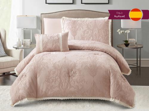 مفرش AMORA فاخر جاكار مفرد ونص - 140×200 سم - 6 قط...