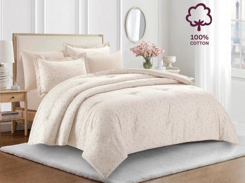 مفرش AMIRA قطن مشجر مودرن مزدوج - 200×200 سم - 6 ق...