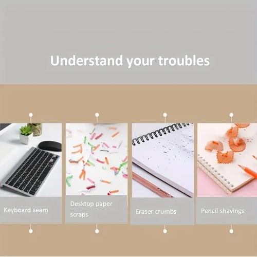 مكنسة كهربائية محمولة لسطح المكتب تعمل بالبطارية