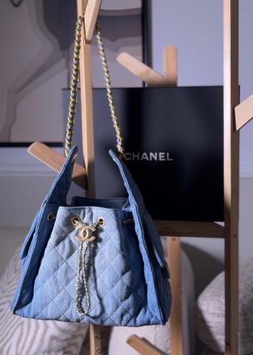Chanel Coco handle bag blue size 25