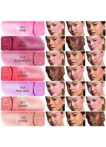 ديور احمر خدود روزي جلو باك ستيج - 001 PINK