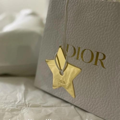 كيس كبير مع نجمه الديور المعدنية الذهبيه الاصلية