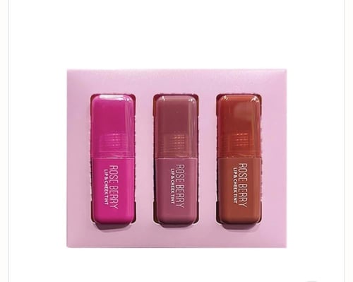 مورد الشفاه والخدود 3 قطع ، روز بيري