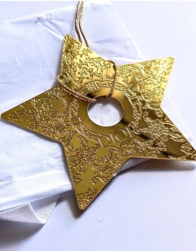كيس كبير مع نجمه الديور المعدنية الذهبيه الاصلية