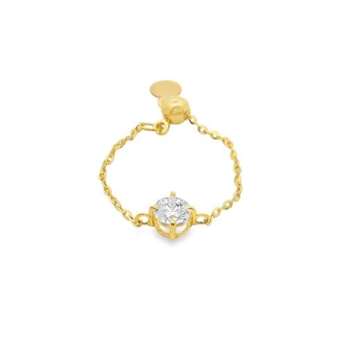 خاتم سولتير - ذهب