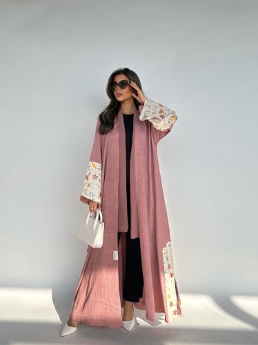 pink flower embroidery