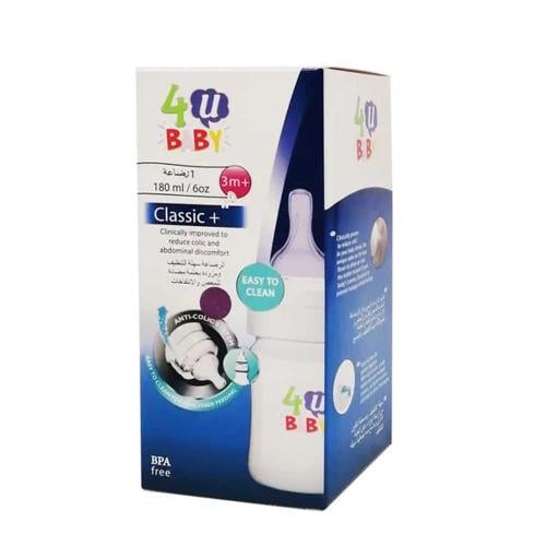 رضاعه فور يو بيبي (من عمر 3 أشهر) بلاستيك 180 مل ك...