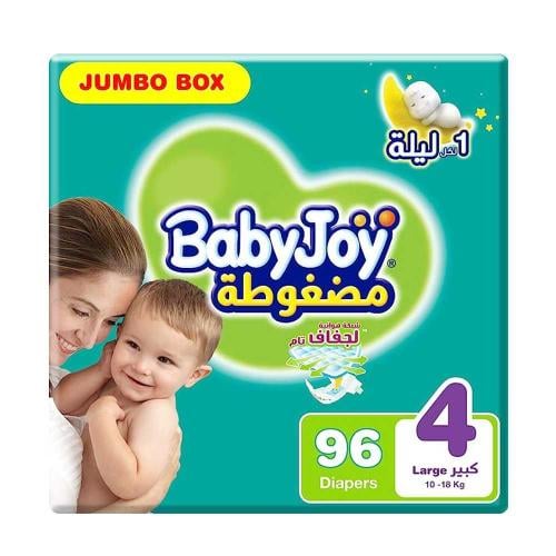 حفاضات دايموند مضغوطة من بيبي جوي مقاس 4، من 10ــ...