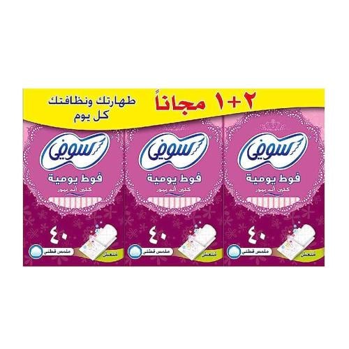 سوفي كلين اند بيور الفوط اليومية المنعشة 2+1 (120)...