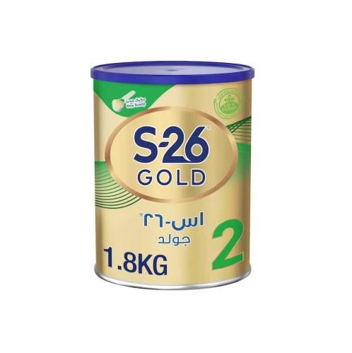 حليب الأطفال اس 26 جولد رقم 2 حجم 1800 جم من عمر 6...