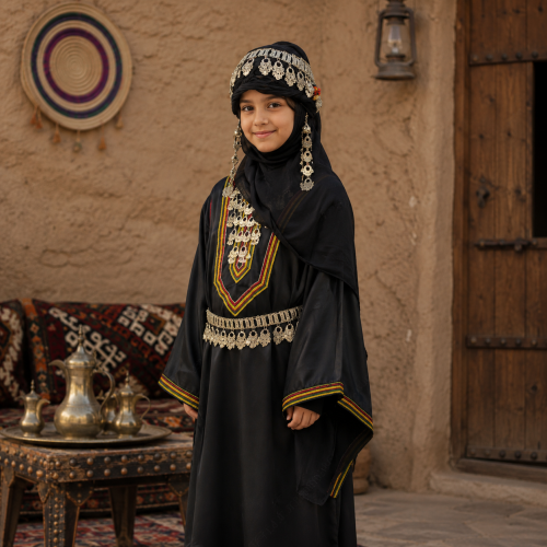 ثوب مكمم بنات أطفال مقاس 20 - 30