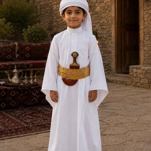 ثوب مذيل ولادي من عمر 6اشهر الى 15 سنة