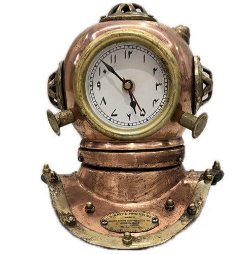 ساعات خوذة الغوص البني نمط غوص البحرية الأمريكية س...