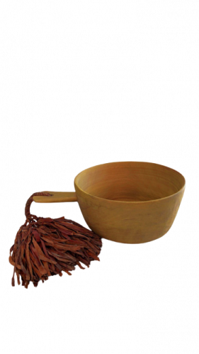 قدح من الخشب سعة وسط