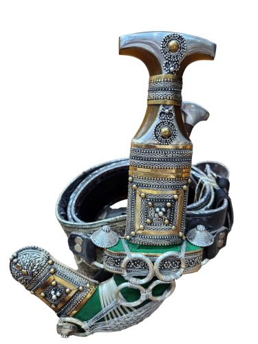 جنبيه خنجر الراس وتر مصفح مقاس 4 الصب فضه مقاس 5