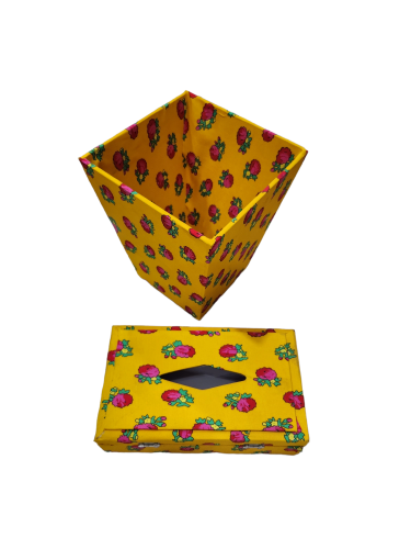 سلة صغيرة مع علبة لتغليف الفاين على الطراز الشعبي