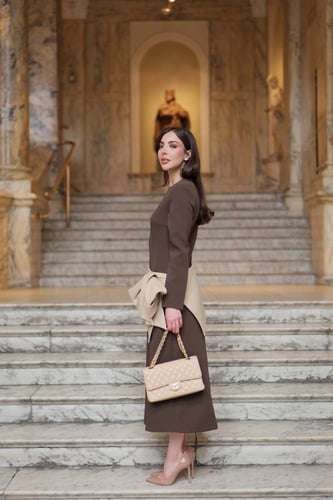 فستان موكا فيونكة