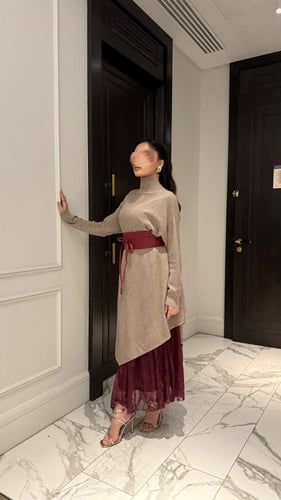 طقم لورينزا عنابي