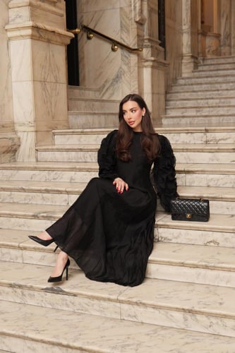 فستان غيم اسود