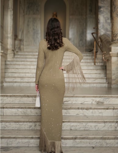 فستان قولد ستيج