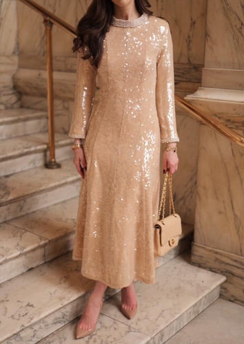 فستان وهج اللآلىء