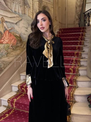 طقم مخملي قولد